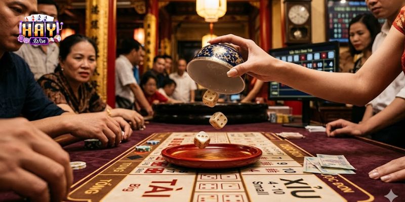 Giao diện lắc tài xỉu trực tuyến hiện đại tại HAYWIN với nhiều lựa chọn cược